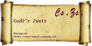 Csór Zsolt névjegykártya
