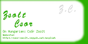 zsolt csor business card
