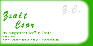 zsolt csor business card